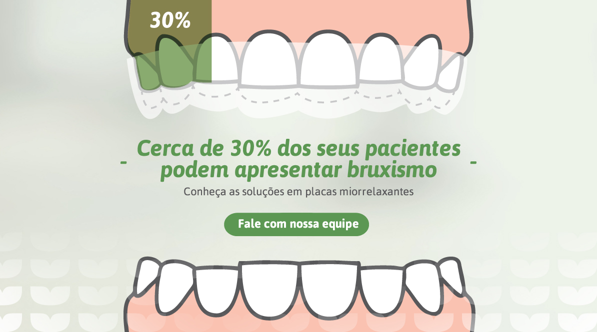 Cerca de 30% dos seus pacientes podem apresentar bruxismo - Conheça as soluções em placas miorrelaxantes